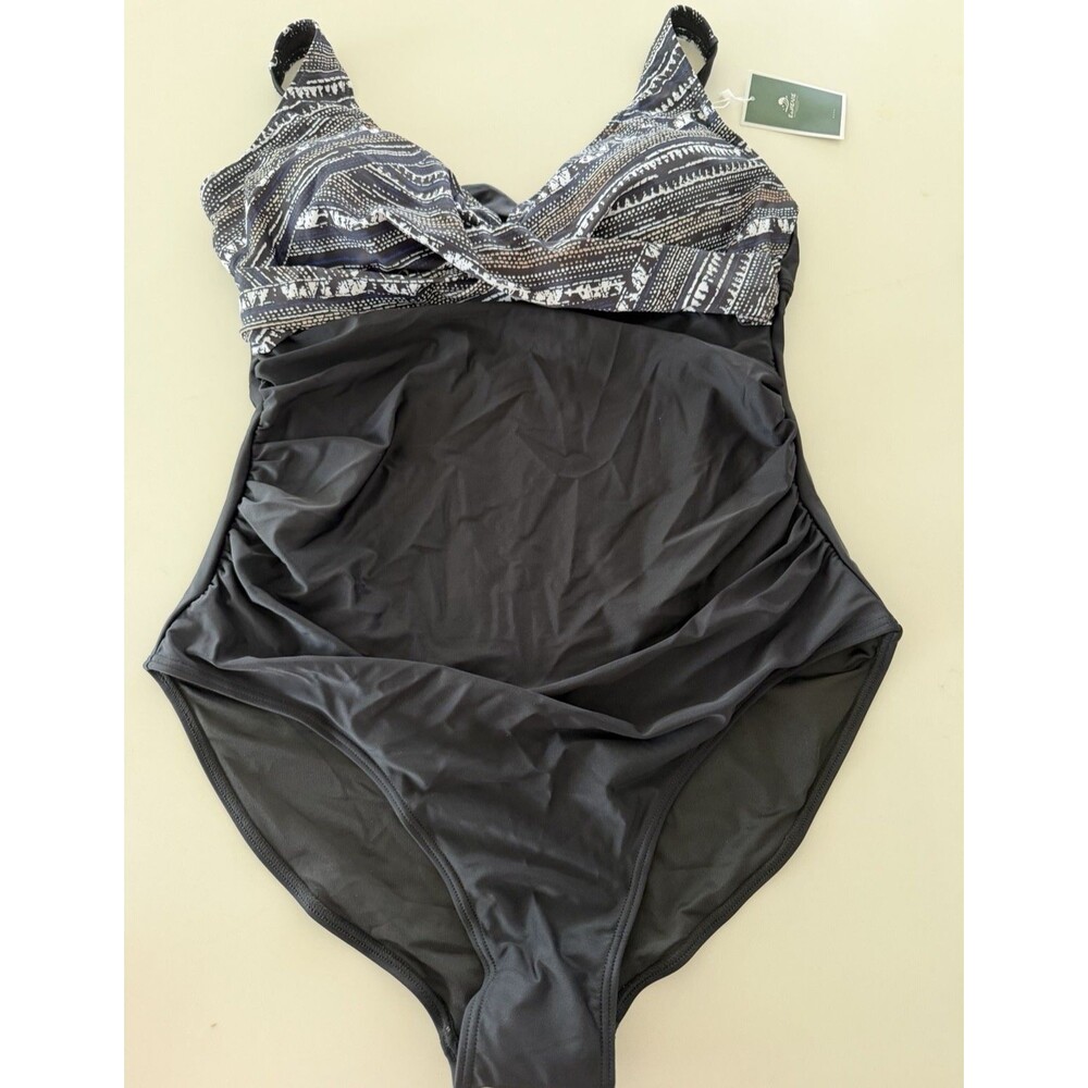 Eomenie Women's One Piece Swimsuit Tummy Control Ruched Push Up Bathing Suit XL - Picture 5 of 13
